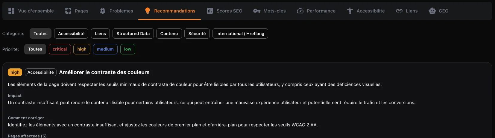 Issue detection
